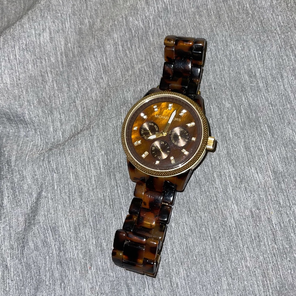 tortoise Michael Kors watch